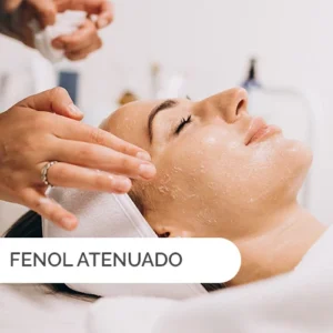 Antes e depois do peeling de fenol atenuado, destacando pele mais uniforme e rejuvenescida.